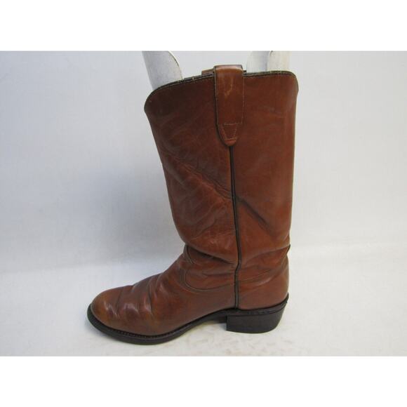 Texas Brand Mens Size 8.5 D Brown Leather Western Cowboy Boots main image 5